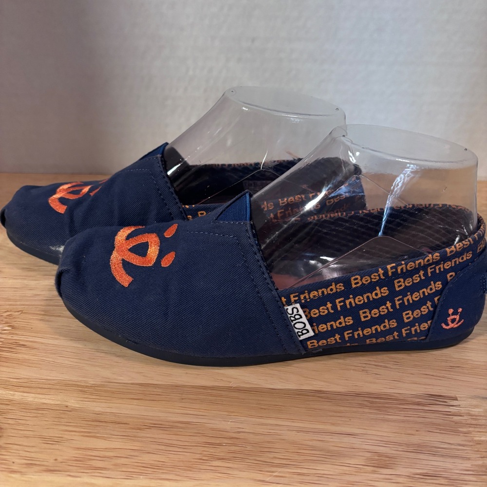 BOBS from Skechers Women Navy Blue Best Friends Espadrille Flats Shoes Size 6 - Picture 6 of 10
